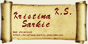 Kristina Šarkić vizit kartica